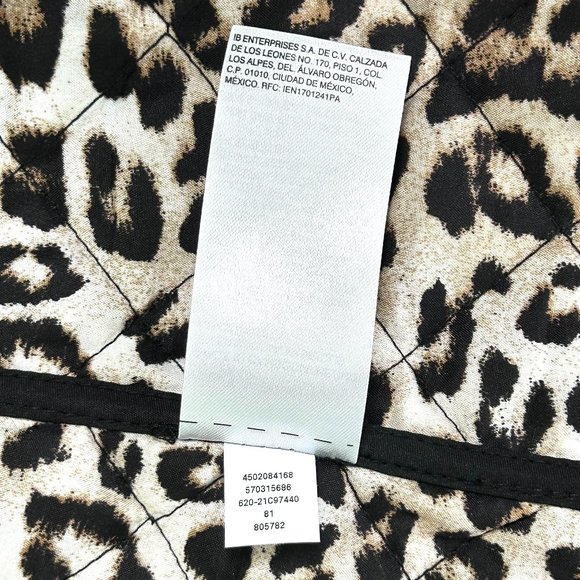 Chico's Quilted Jacket in Black and Leopard Size 3P (16-18) *NWT* - Picture 9 of 10